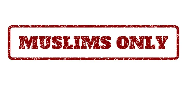 Muslims Only Rubber Stamp — Stock Vector