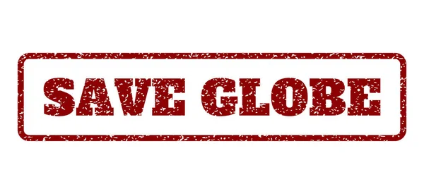 Salva francobollo di gomma Globe — Vettoriale Stock