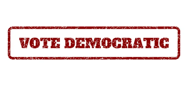 Voto Democratico Timbro di gomma — Vettoriale Stock