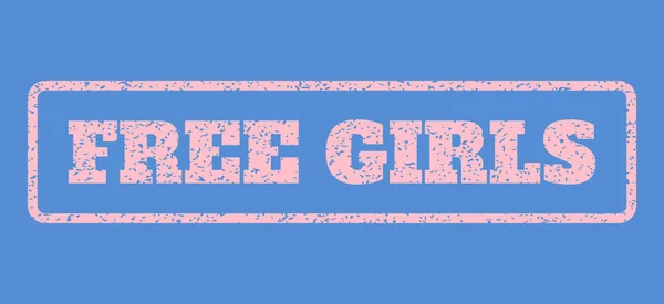 Freie Mädchen Gummistempel — Stockvektor