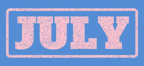 Резиновая марка июля — стоковый вектор