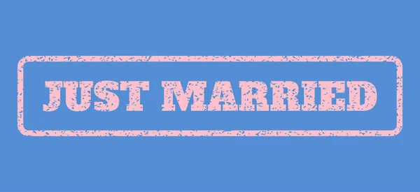 Just Married Rubber Stamp — Stok Vektör