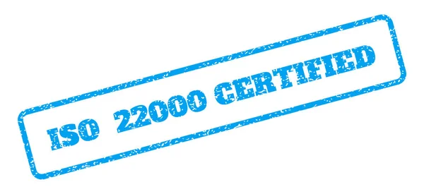 ISO 22000 gecertificeerd Rubberstempel — Stockvector