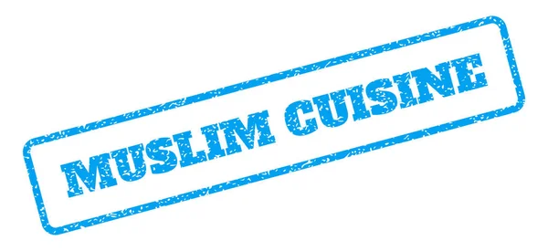 Muslim Cuisine Rubber Stamp — Stock Vector