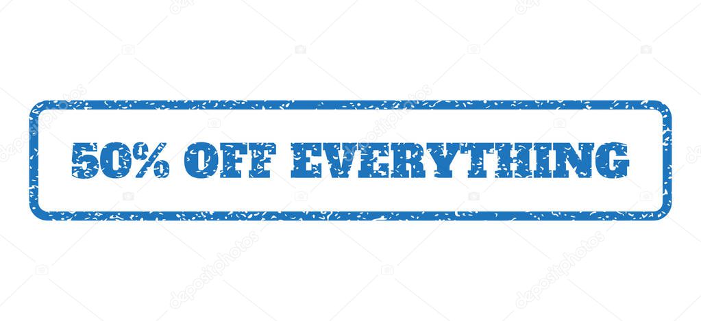 50 Percent Off Everything Rubber Stamp