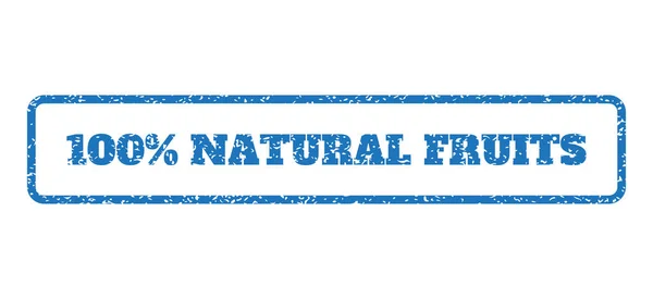 100 відсотків натуральних фруктів гумовий штамп — стоковий вектор