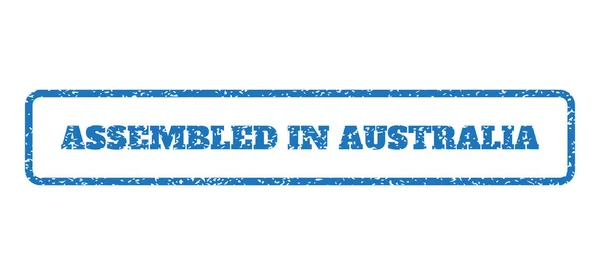 Zusammengebaut in australia rubber stamp — Stockvektor