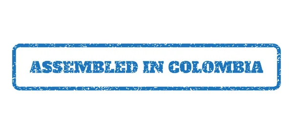 Timbre en caoutchouc assemblé en Colombie — Image vectorielle