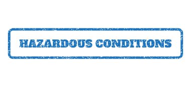 Tehlikeli koşullar lastik damgası