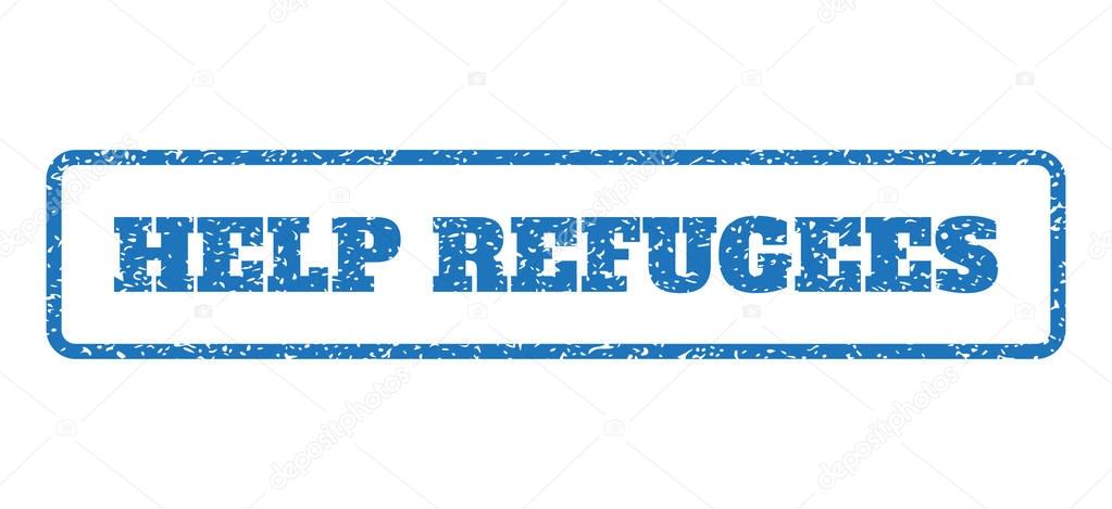 Help Refugees Rubber Stamp