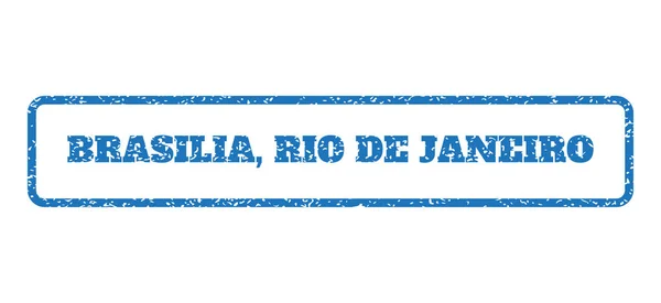 Brasilia Rio De Janeiro Rubber Stamp — Διανυσματικό Αρχείο