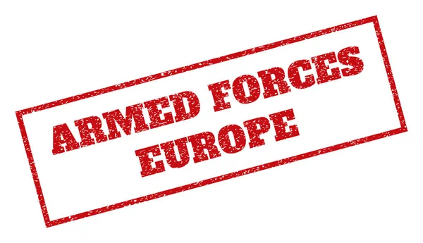 Οπλισμένες δυνάμεις Ευρώπη καουτσούκ σφραγίδα — Διανυσματικό Αρχείο