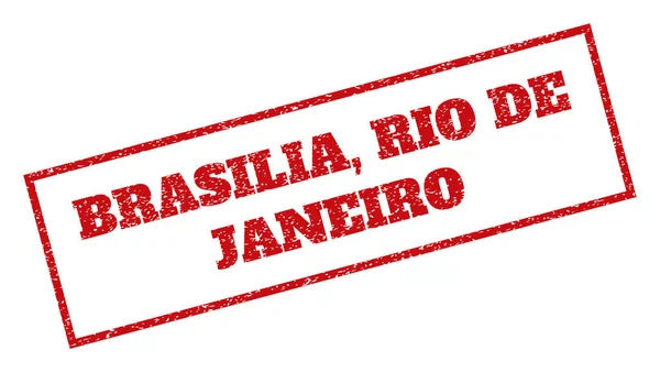 Timbre en caoutchouc de Brasilia Rio De Janeiro — Image vectorielle