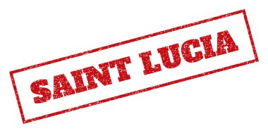 Saint Lucia kauçuk Stamp