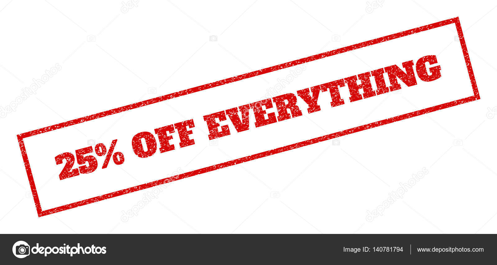 25 Percent Off Everything Rubber Stamp Stock Vector C Tatyana