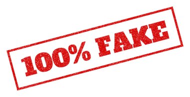 100 Percent Fake Rubber Stamp clipart
