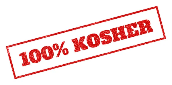 100% Kosher selo de borracha —  Vetores de Stock