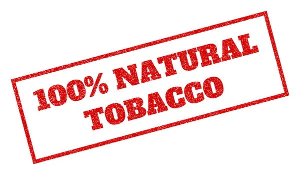 Timbro di gomma del tabacco naturale al 100% — Vettoriale Stock