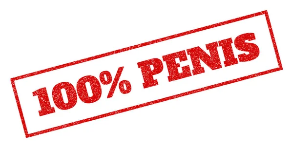 100 %-os pénisz gumibélyegző — Stock Vector