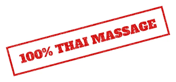 100% Thai Massaggio Timbro di gomma — Vettoriale Stock