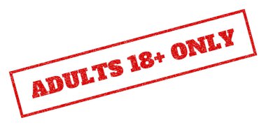Yetişkinler 18 artı sadece lastik damgası