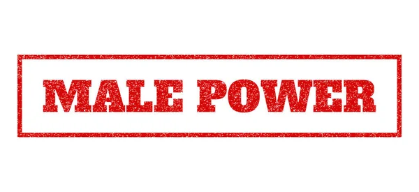 Male Power Rubber Stamp — Stock Vector