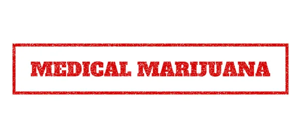 Carimbo de borracha de maconha medicinal — Vetor de Stock