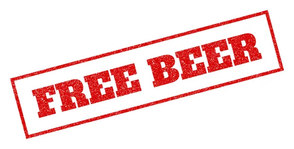 Sello de goma de cerveza gratis — Vector de stock