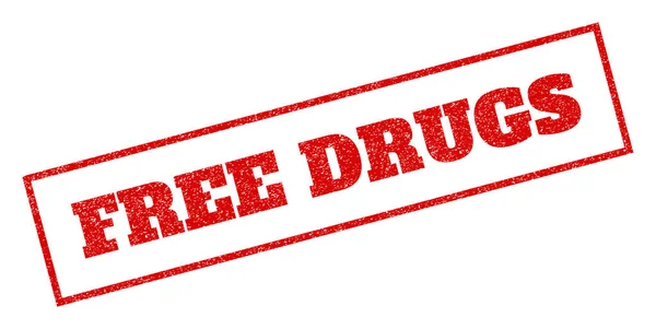 Sello de goma de drogas gratis — Vector de stock