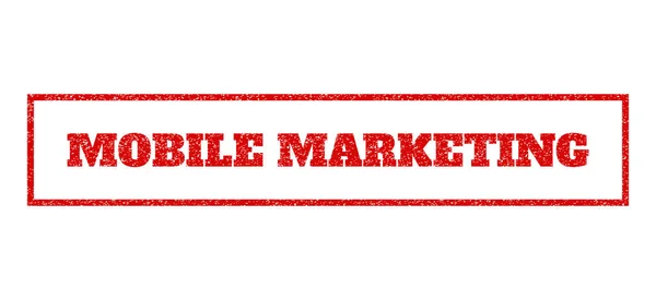 Carimbo de borracha de marketing móvel — Vetor de Stock