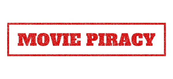 Movie Piracy Rubber Stamp — Stock Vector