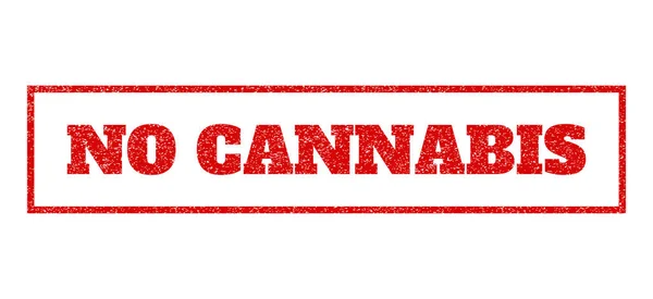 Nenhum selo de borracha Cannabis — Vetor de Stock