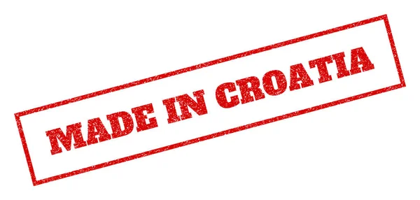 Hecho en Croacia Sello de goma — Vector de stock