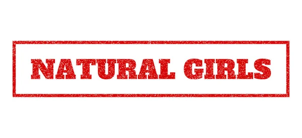 Naturalne dziewczyny pieczątka — Wektor stockowy
