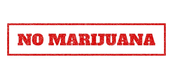 No Marijuana Rubber Stamp — Stock Vector