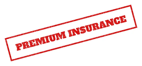 Selo de borracha de seguro premium —  Vetores de Stock