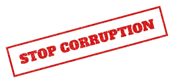 Stop corruptie Rubberstempel — Stockvector