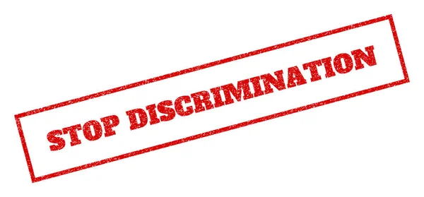 Detener la discriminación Sello de goma — Vector de stock