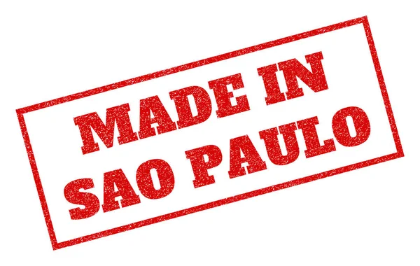 Hergestellt in São Paulo Gummistempel — Stockvektor