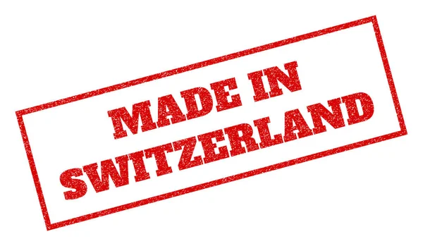 Feito na Suíça selo de borracha — Vetor de Stock