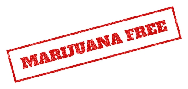 Timbre en caoutchouc sans marijuana — Image vectorielle