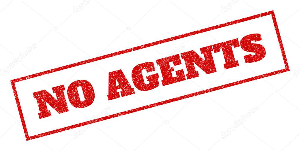No Agents Rubber Stamp
