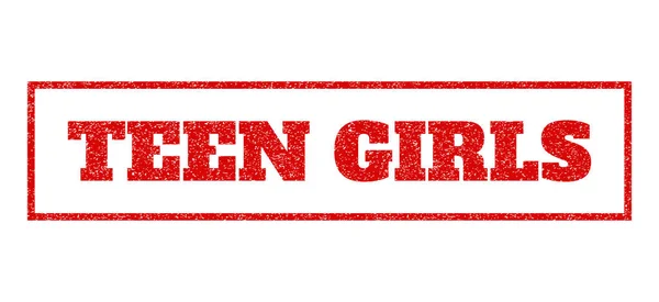 Teen Girls Rubber Stamp — Stock Vector