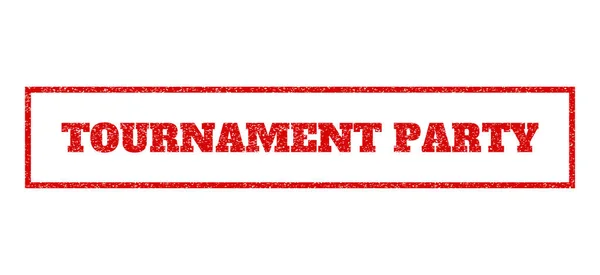 Tournament Party Rubber Stamp — Stock Vector
