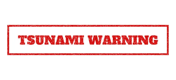 Tsunami Warning Rubber Stamp — Stock Vector