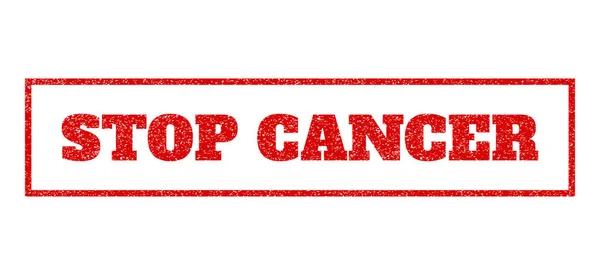 Stop Cancer Sello de goma — Vector de stock