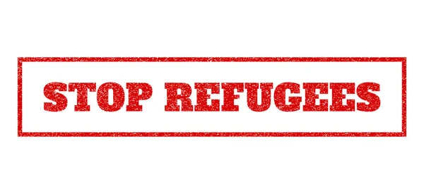 Stop Refugees Carimbo de borracha — Vetor de Stock