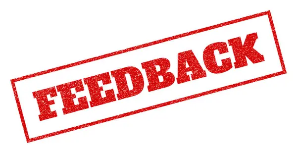 Feedback gummistämpel — Stock vektor