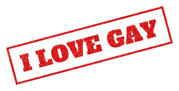 Ich liebe gay rubber stamp — Stockvektor