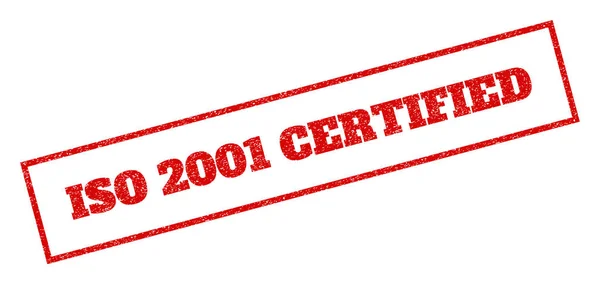 2001 ISO gecertificeerd Rubberstempel — Stockvector